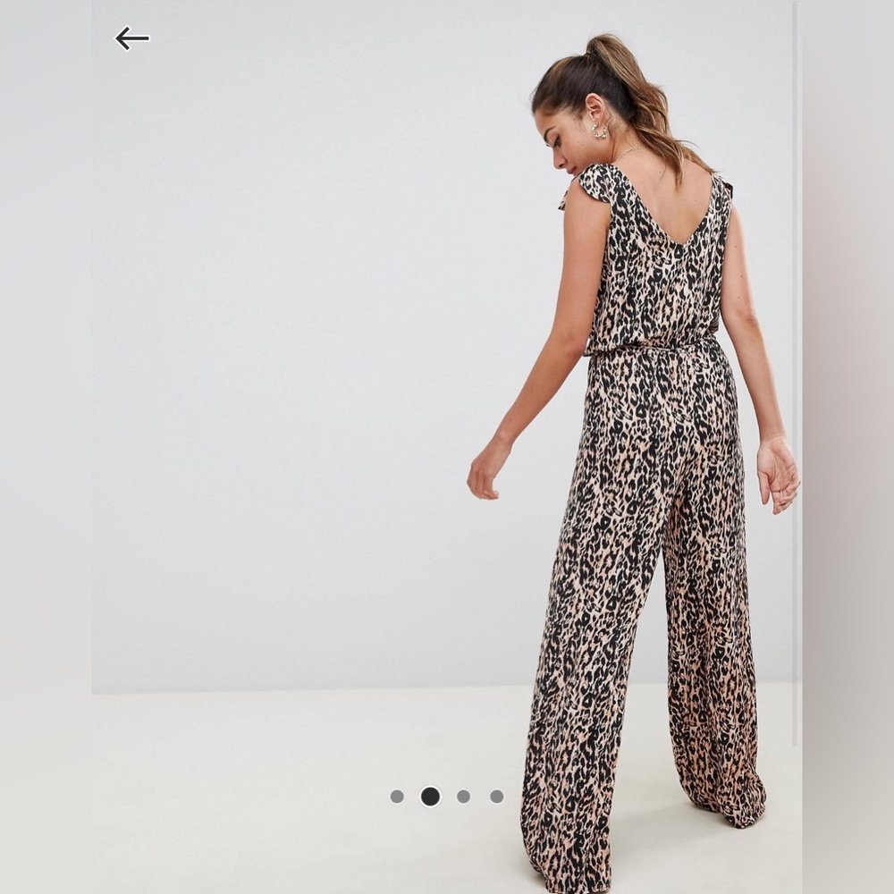 Miss Selfridge Animal Print Jumpsuit. Size US 4.